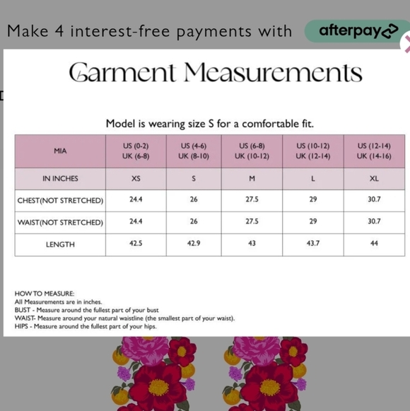 Beyond by Vera Maxi Pink Floral Dress Mia Villa Rose Small 100% Cotton - Picture 5 of 10